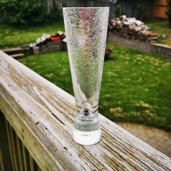 Vintage Warsteiner German Crackle Glass Beer Glass - Picture 3 of 13